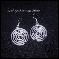 Labirynth earrings_26.jpg Labyrinth earring / necklace 26mm - FREE